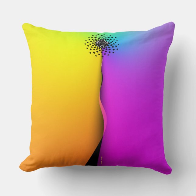 Rainbow Yellow Purple Imagery  Kudde (Framsida)