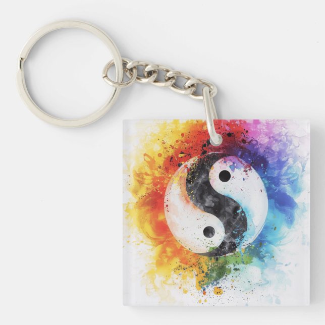 Rainbow Yin Yang Digital Art (Framsidan)