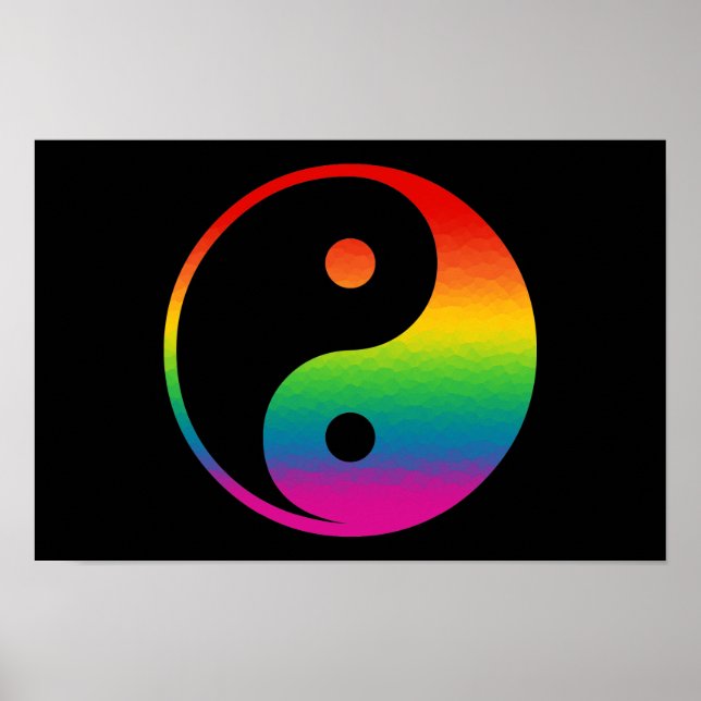 Rainbow Yin Yang Poster (Framsidan)
