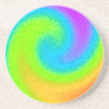 Rainbow Yin Yang Sandstone Underlägg