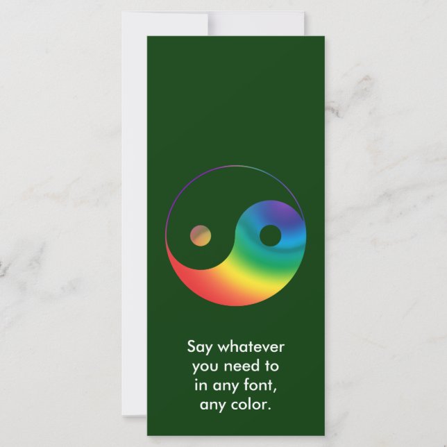 Rainbow Yin Yang Symbol (Framsida)