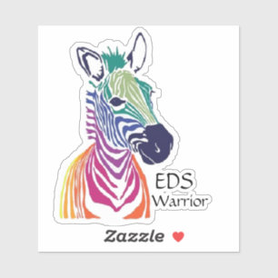 Rainbow zebra, EDS Warrior Sticker Klistermärken