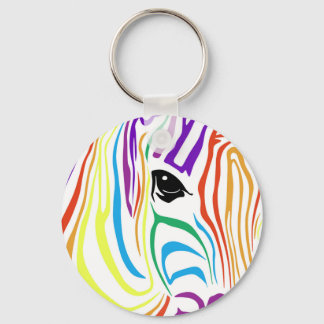 Rainbow Zebra Keychain Nyckelring