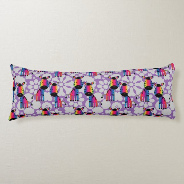 Rainbow Zebra Kroppskudde (Framsidan)