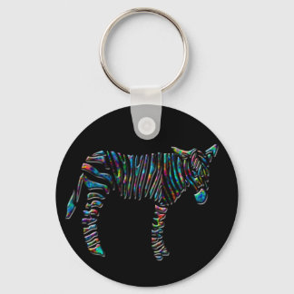 Rainbow Zebra Nyckelring