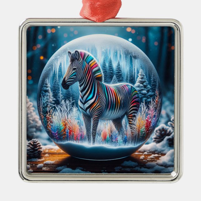 Rainbow Zebra Ornament (Framsidan)
