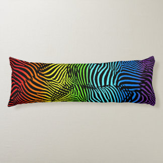 Rainbow Zebra Patterned Stripe Body Pillow Kroppskudde