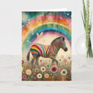 Rainbow Zebra Tillfällen Kort