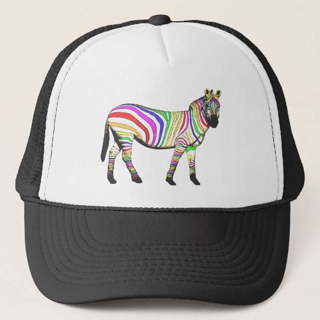 Rainbow Zebra Truckerkeps (Framsida)