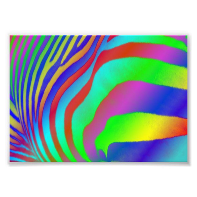 Rainbow Zebra tryck (Framsidan)
