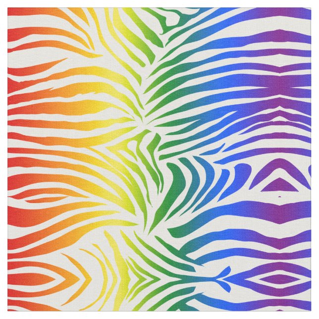 Rainbow Zebra tryck fold och Bright LGBT Tyg (Närbild)