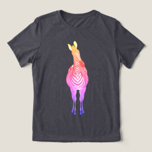 Rainbow Zebra Visa Randen! Anpassade T Shirt