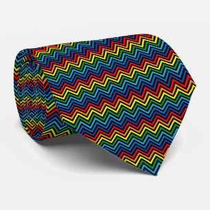 RAINBOW Zigzag Mönster - anpassadets bakgrund Slips