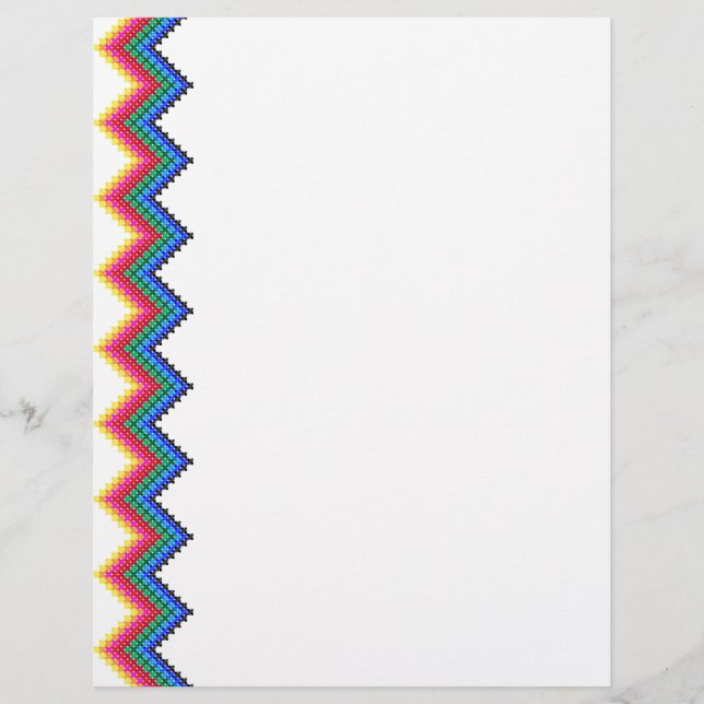 Rainbow zigzag mönster reklamblad (Framsidan)