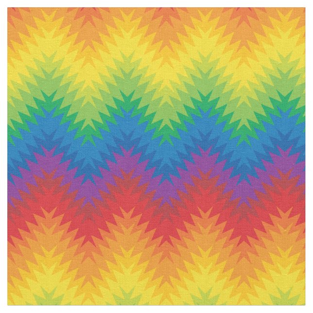 Rainbow ZigZag Tyg (Närbild)