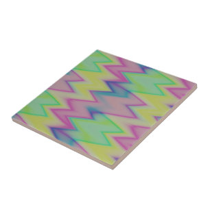 Rainbow zigzags kakelplatta