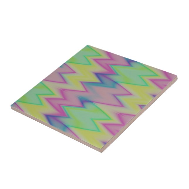 Rainbow zigzags kakelplatta (Sidan)