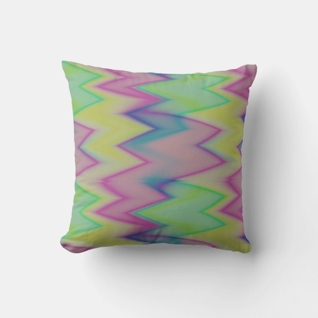 Rainbow Zigzags Kudde (Framsida)