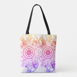 Rainbow Zodiac Astrological Signs  on a Tote Bag Tygkasse