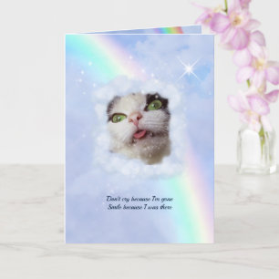 RainbowBridge PetLoss Ann. med text och foto) Kort