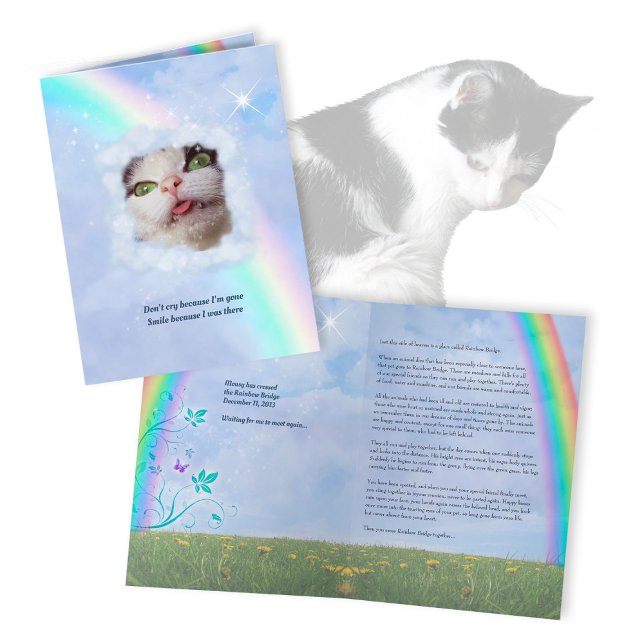 RainbowBridge PetLoss med texten och fotot Kort (Skapare uppladdad)