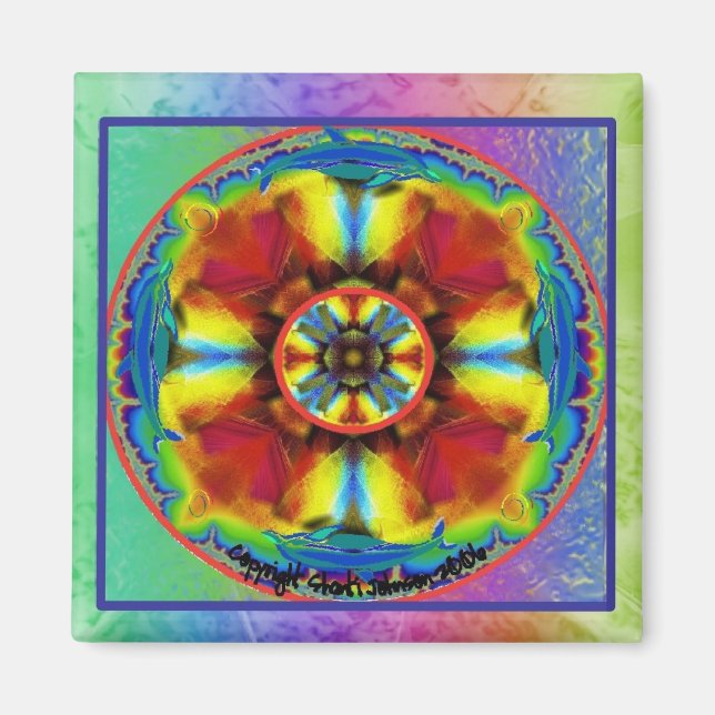 rainbowchakramandala2 magnet (Framsidan)