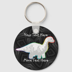Rainbowed Dinosaur Keychain Nyckelring