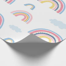 Rainbows Boho Rosa Blue Gult Roligt Cute