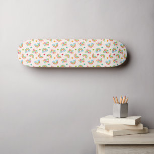 Rainbows & Clouds Mönster Mini Skateboard Bräda 18,5 Cm