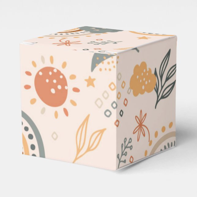 Rainbows Clouds Sol Mönster, Earth Tones Presentaskar (Framsidan Sidan)