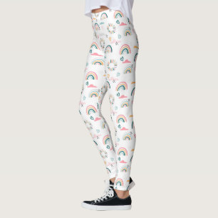 Rainbows & Hearts Mönster Leggings