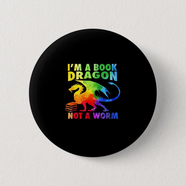 Rainbows, jag är en Bok-dragon, inte en Mask-HBT-G Knapp (Framsida)