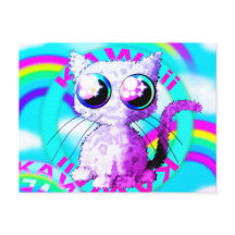 Rainbows och en katt i Kawaii stil