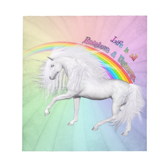 Rainbows och Unicorns Anteckningsblock (Framsida)