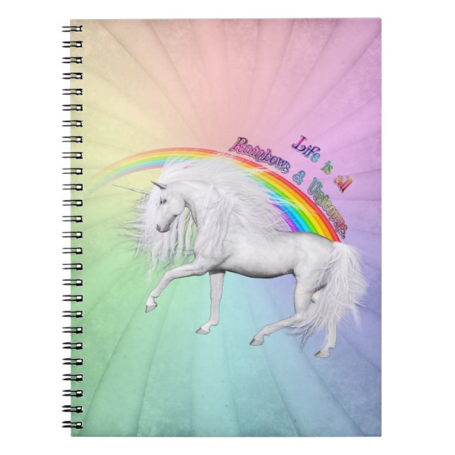 Rainbows och Unicorns Anteckningsbok (Framsidan)