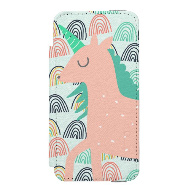 Rainbows och Unicorns Incipio iPhone Wallet Skal (Folio Framsidan)
