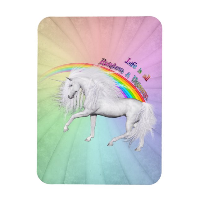 Rainbows och Unicorns Magnet (Vertikal)