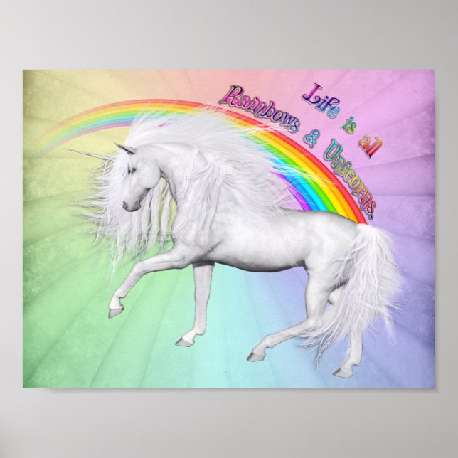 Rainbows och Unicorns Poster (Framsidan)