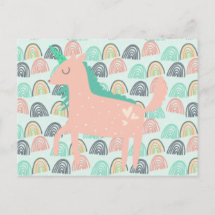 Rainbows och Unicorns Vykort
