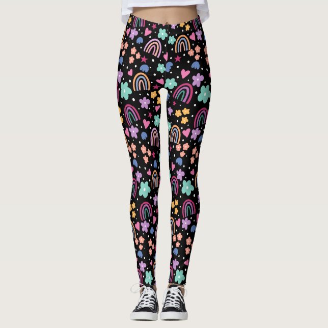 Rainbows on Black Leggings (Framsida)