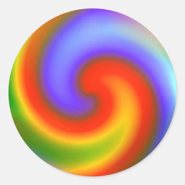 Rainbows Runt Klistermärke (Framsida)