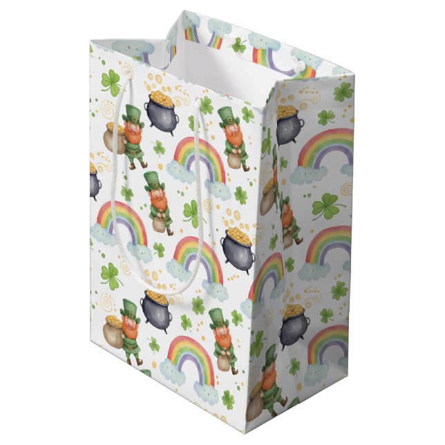 Rainbows Shamrocks Leprechauns St Patrick's Day  (Baksidan Vinklad)