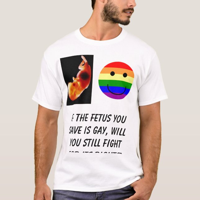 rainbowsmileyen om foster som du sparar, är glad, t-shirt (Framsida)