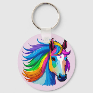 Raindbow Horse Nyckelring