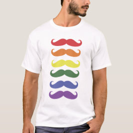 Raindow av mustascher t-shirt