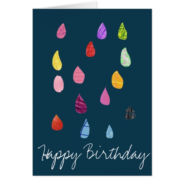 Raindroboho färglöst kreativ hälsningskort (Framsidan)