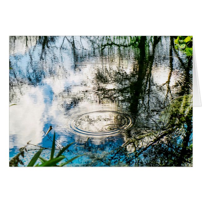 RainDrop Ripples Hälsningskort (Framsidan Horizontal)