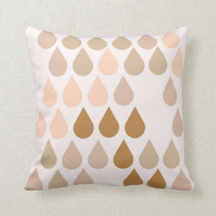 Raindrop rosa boho proppsrocka neutralt deka kudde