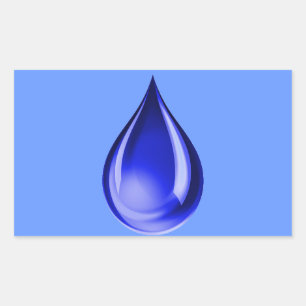 RAINDROP TÅRAR GRAPHICS LOGOTYP ICON VATTEN DROPLE REKTANGULÄRT KLISTERMÄRKE