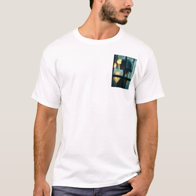 Raindrops and Reverie: A Dream Bakom fönstret T Shirt (Framsida)
